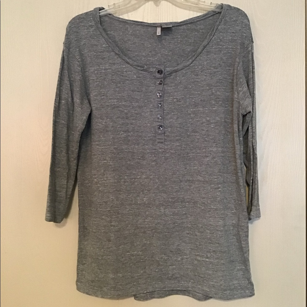 Grey Sweater 3/4 Sleeve Top